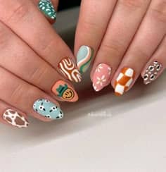 Professional Russian Manicure with nails art Design